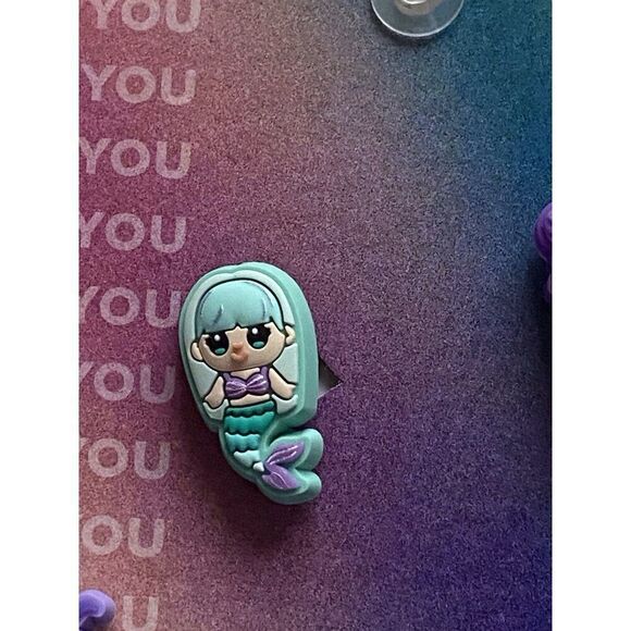 5 Pack Crocs Jibbitz Magic Girlies Purple Green Pink Wands Original NEW - Picture 2 of 7